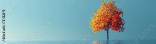 A minimalist style of an autumn concept