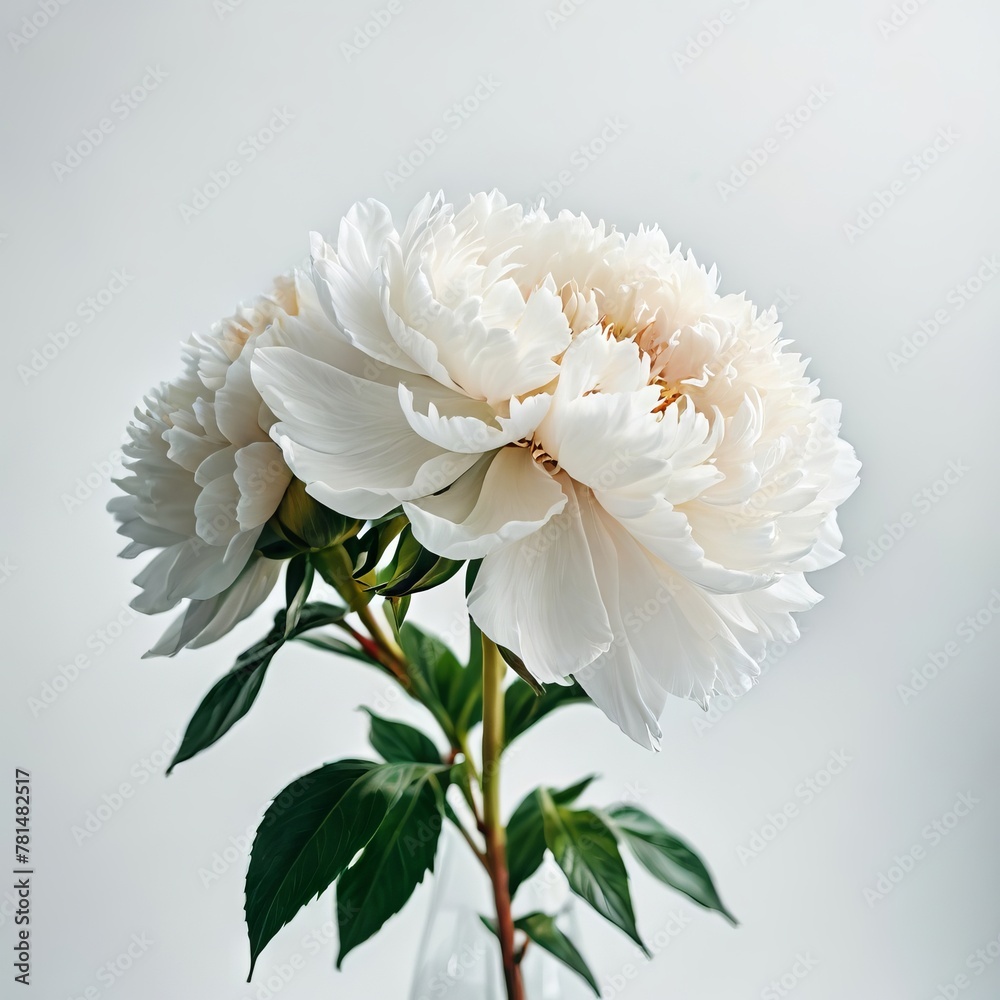  bouquet of peony on white
