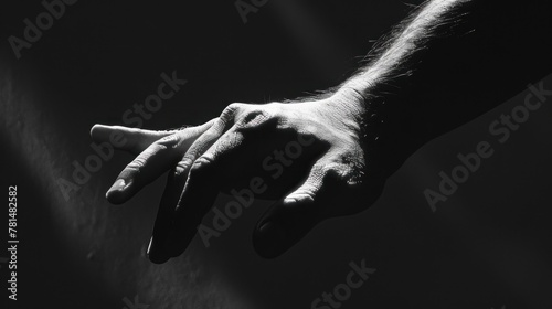Mannequin Hand on white Background AI generated photo