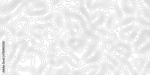 Topographic map background with geographic line map with elevation assignments.Modern design with White topographic wavy pattern design. Paper Texture Imitation of a Geographical map shades 