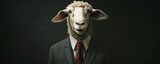 Corporate sheep concept in suit and tie
