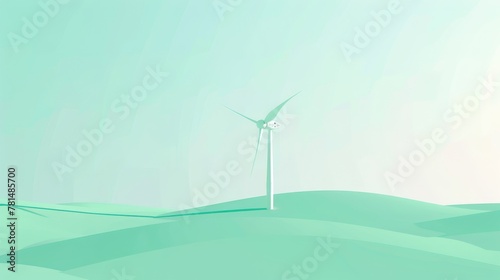  A minimalist style of a renewable energy 