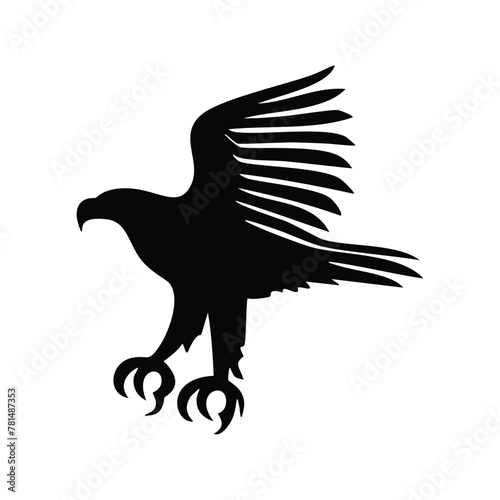Eagle heads black and white vector, the Head of an eagle in the form of a stylized tattoo. Eagle Mascot Vector Illustration, eagle silhouette, logo, icon, design vector illustration for graphic design