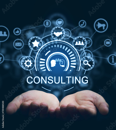 Concept of Consulting. Business. Technology. Internet