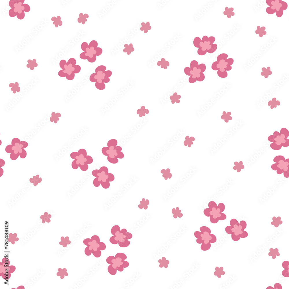 Japanese spring sakura blossom seamless pattern. Floral vector print. Perfect for tee, paper, textile and fabric Japanese spring sakura blossom seamless pattern. Floral vector print. Perfect for tee, paper, textile and fabric