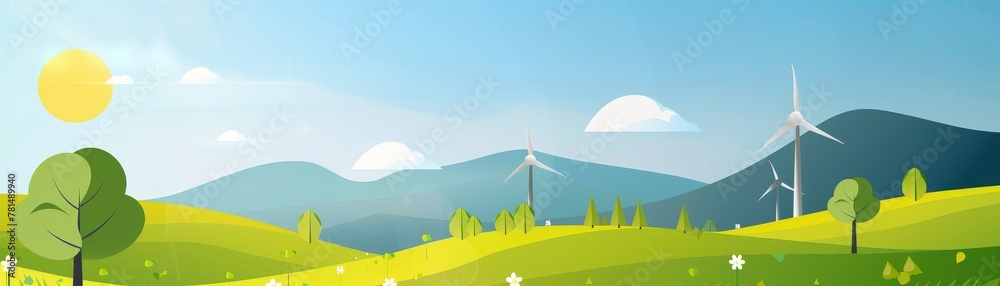 A minimalist representation of a renewable energy A minimalist representation of a renewable energy