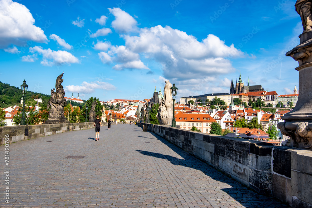 Fototapeta premium Charles bridge on a sunny day in Prague