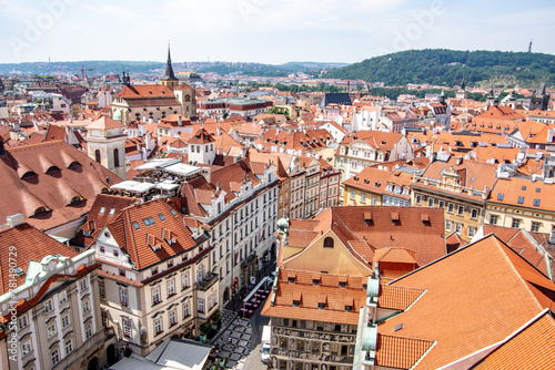 Panoramic view of Prague city centre