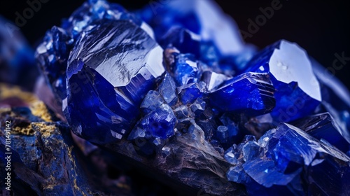 Closeup photograph of raw cobalt ore extracted from cobalt mine