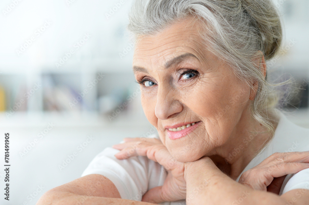 Portrait of happy beautiful senior woman posing Portrait of happy beautiful senior woman posing