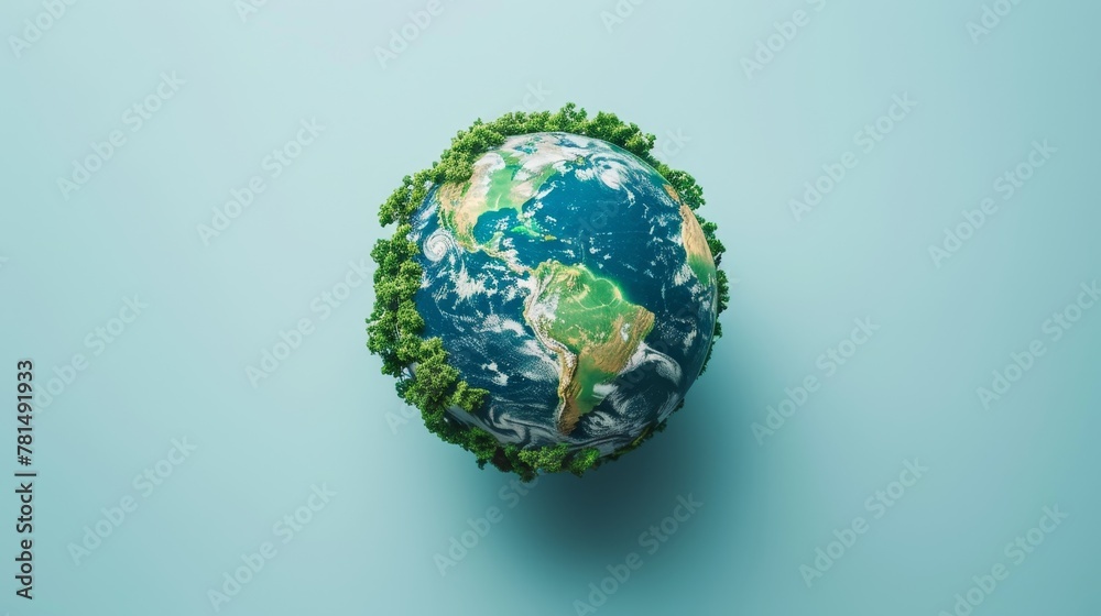 A minimalist representation of a earth day concept A minimalist representation of a earth day concept