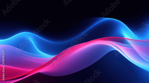 Neon wave background as wallpaper illustration