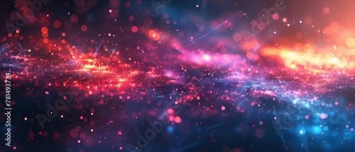 Digital explorer space, immersive holographic universe, vibrant galaxy colors, medium shot, cosmic journey photo
