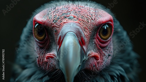 Intense gaze of a majestic bird of prey photo