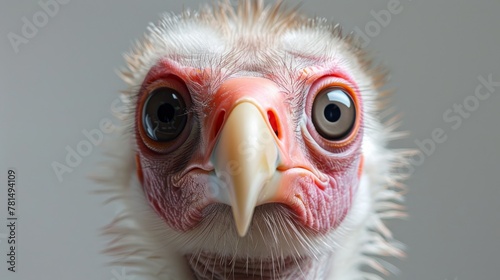 Close-up portrait of a white vulture photo