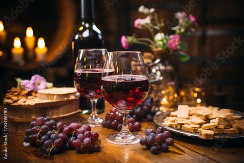 The process of making grape wine, crushing raw materials and separating stems, obtaining must, alcoholic fermentation of must or pulp, malolactic fermentation, alcoholization
