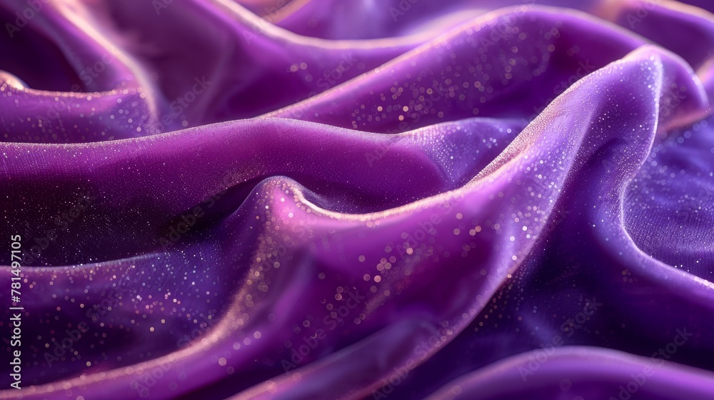 Velvet fabric close-up, lush purple, depth of softness, luxury touch Velvet fabric close-up, lush purple, depth of softness, luxury touch
