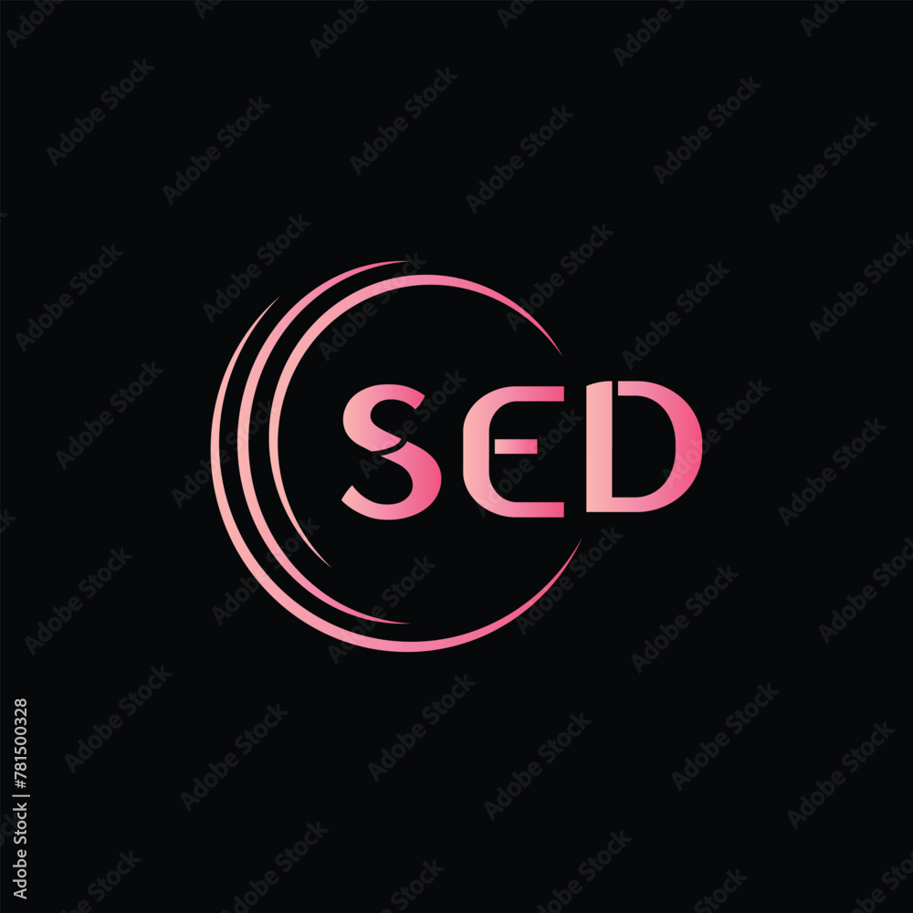 SED Letter Initial Logo Design Template Vector Illustration
