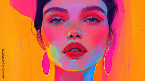 Bold and Beautiful: A portrait showcasing bold fashion choices and vibrant colors, expressing confidence and a daring sense of style
