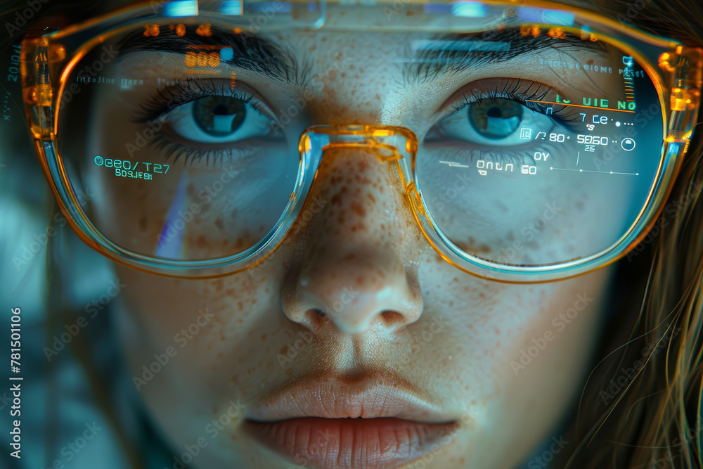A woman in technology spearheading innovation and digital transformation initiatives. Concept of female presence in the tech industry. Generative Ai. A woman in technology spearheading innovation and digital transformation initiatives. Concept of female presence in the tech industry. Generative Ai.