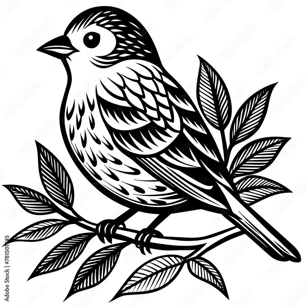 Obraz premium Bird vector illustration.