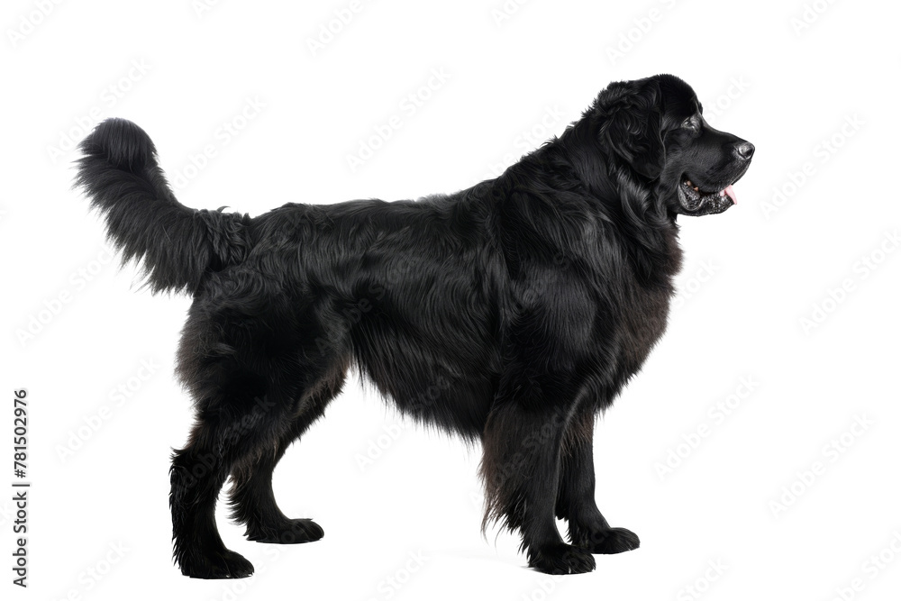 Newfoundland dog standing isolated on transparent background Newfoundland dog standing isolated on transparent background