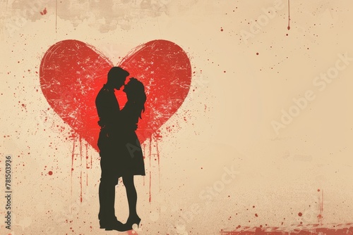 Explore the Visual Artistry of Love with Modern Graphics: Bright and Colorful Designs Featuring Heart Illustrations and Romantic Elements for Celebrating Couples photo