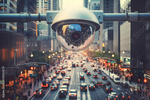 Security Camera in the city road