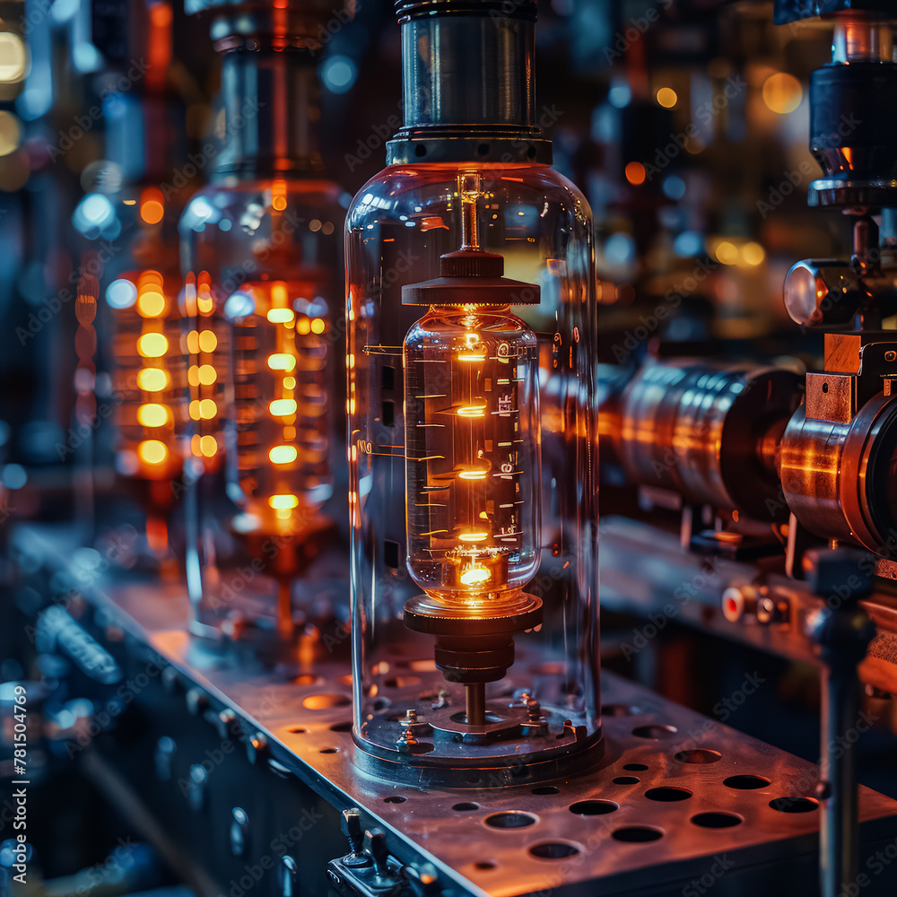 A series of glass tubes with a glowing light inside. The tubes are arranged in a row and are lit up, creating a warm and inviting atmosphere. The light inside the tubes is bright and colorful A series of glass tubes with a glowing light inside. The tubes are arranged in a row and are lit up, creating a warm and inviting atmosphere. The light inside the tubes is bright and colorful
