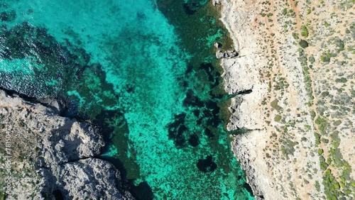 Rocky strait in Malta