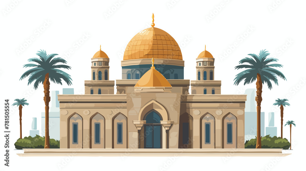 Jewish temple icon design vector 2d flat cartoon va