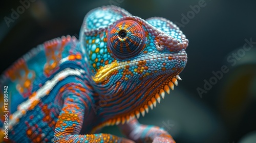 Bright and Colorful Chameleon © Jardel Bassi