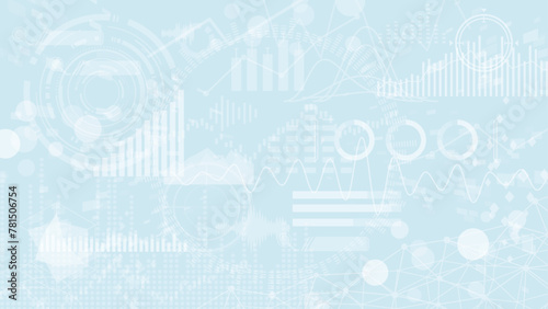 デジタルなデータが集まった背景_フラット_緑_16:9