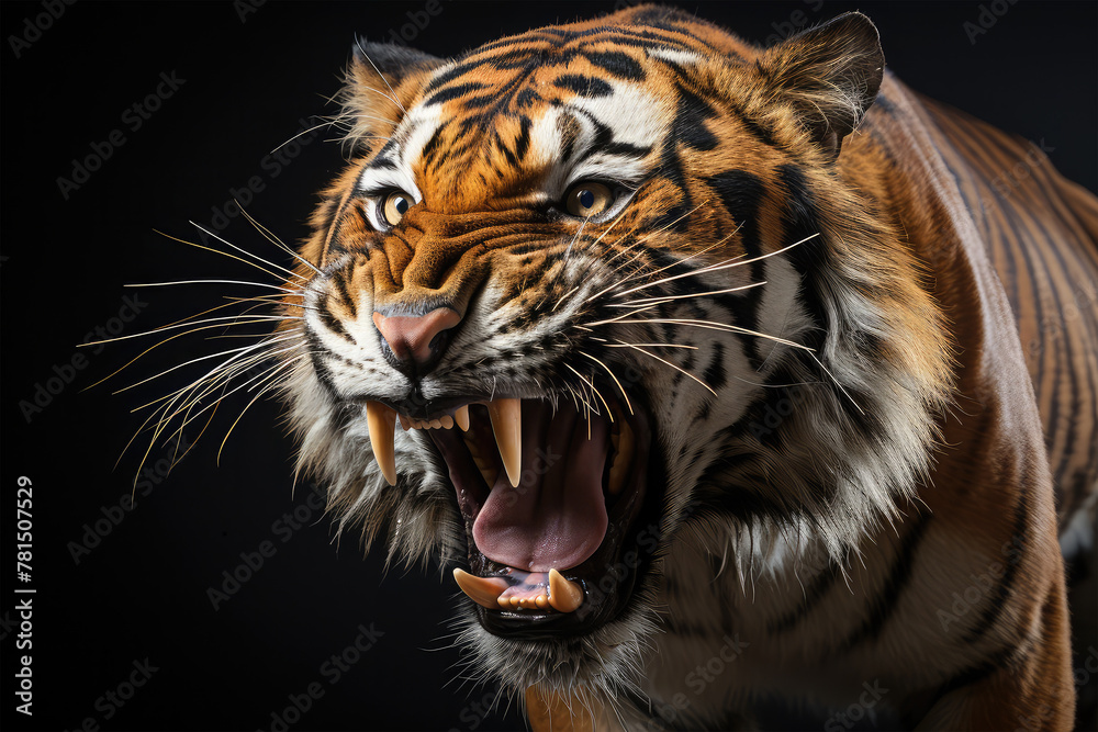 tiger looking on background