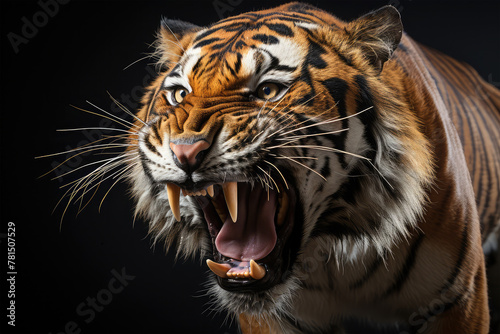 tiger looking on background © Tidarat