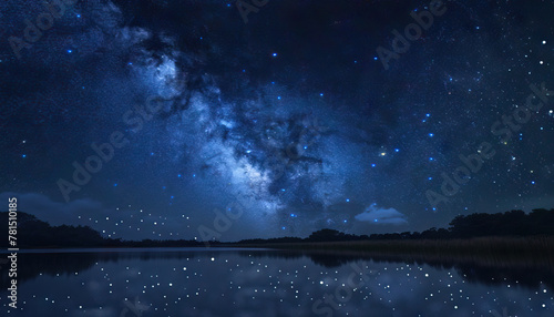 The stillness of a starry night invites contemplation and reflection under the vast expanse of the universe
