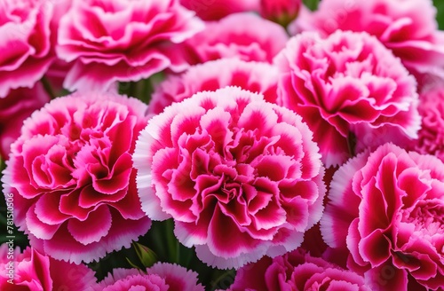 Mother's Day. A postcard for parents. Flowers made of pink carnations. 9th May. Victory Day. Soft focus. photo