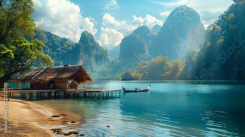 Authentic Thailand: Captured by a Skilled Photographer for a Realistic Souvenir Postcard photo