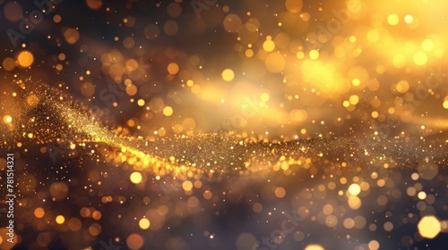 Gold glitter background with blurred effect photo