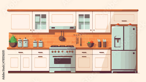 Kitchen cabinet design icon vector illustration gra