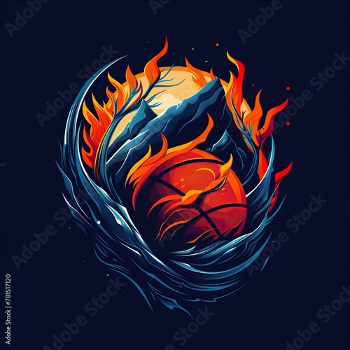 flames on a white background