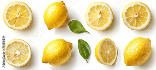 set of lemon fruit