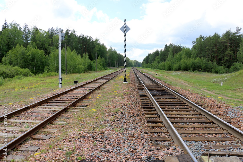 Fototapeta premium A new railway is being built.