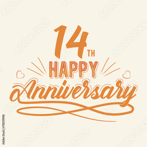 14th Happy Anniversary, Fourteen Years Anniversary Celebrating