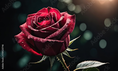 Beauty in the Dark  A Photo Illustration of a Red Rose