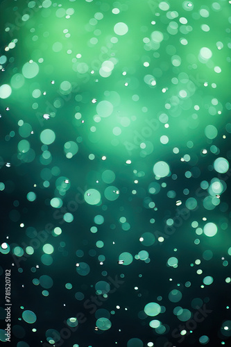 Abstract green background with bokeh and highlights, vertical background. AI generative.
