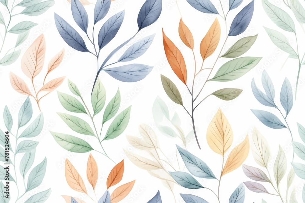 Watercolor Foliage Pattern Watercolor Foliage Pattern