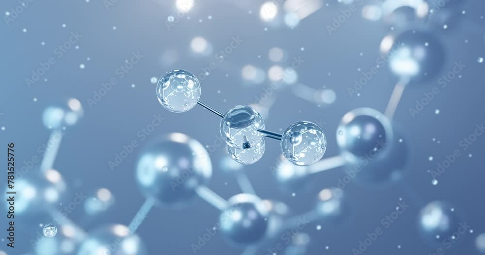 Carbonate, rotating 3D model of salt of carbonic acid, seamless looped video, molecular structure with selective focus Carbonate, rotating 3D model of salt of carbonic acid, seamless looped video, molecular structure with selective focus