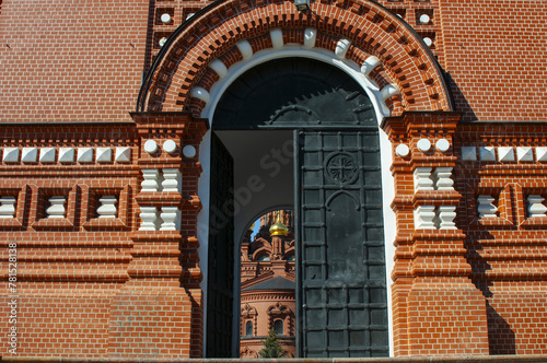 Gate in Chernigovsky skete in Sergiev Posad, Russia photo