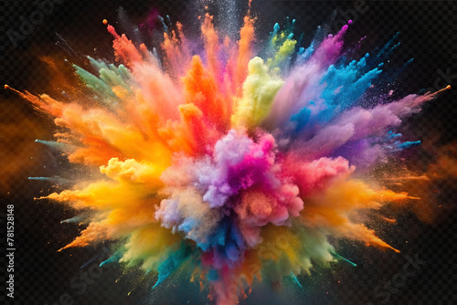 Holy color explosion isolated on transparent png background © UN